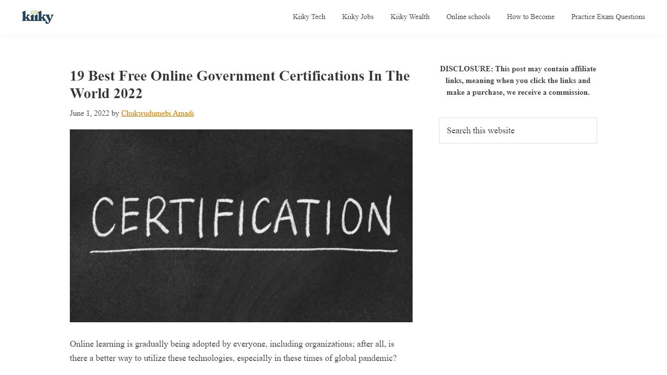 20 Best Free Online Government Certifications In The World - Kiiky