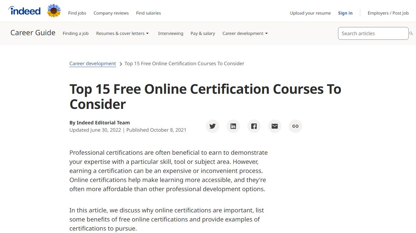 Top 15 Free Online Certification Courses To Consider